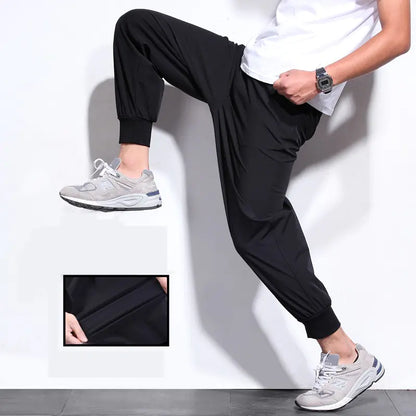 Oversized Black Casual Pants Men&#39;s 10XL Sweatpants Korean